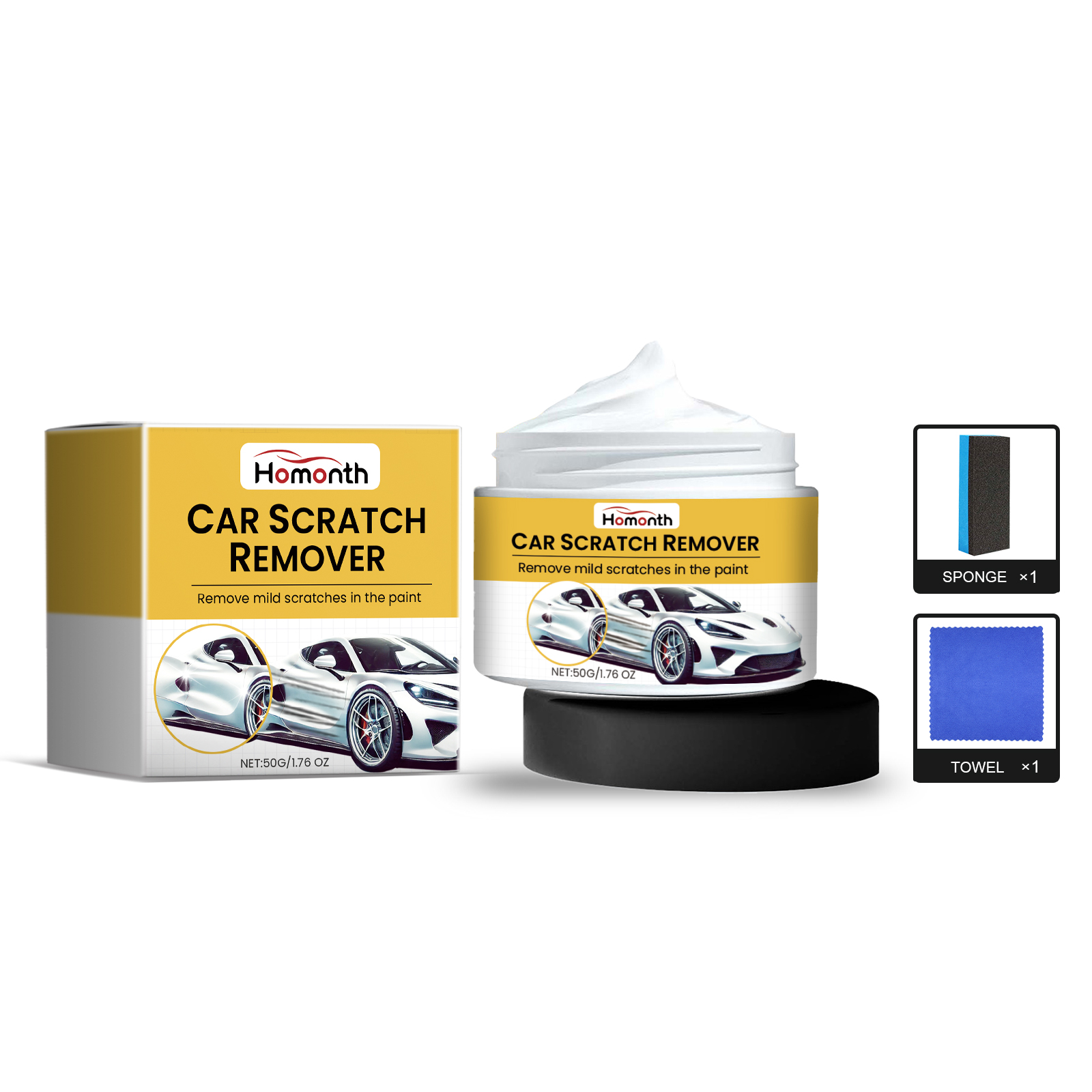 Scratch Repair Cream, Paint Coating Sealant Maintenance Balm photo 1