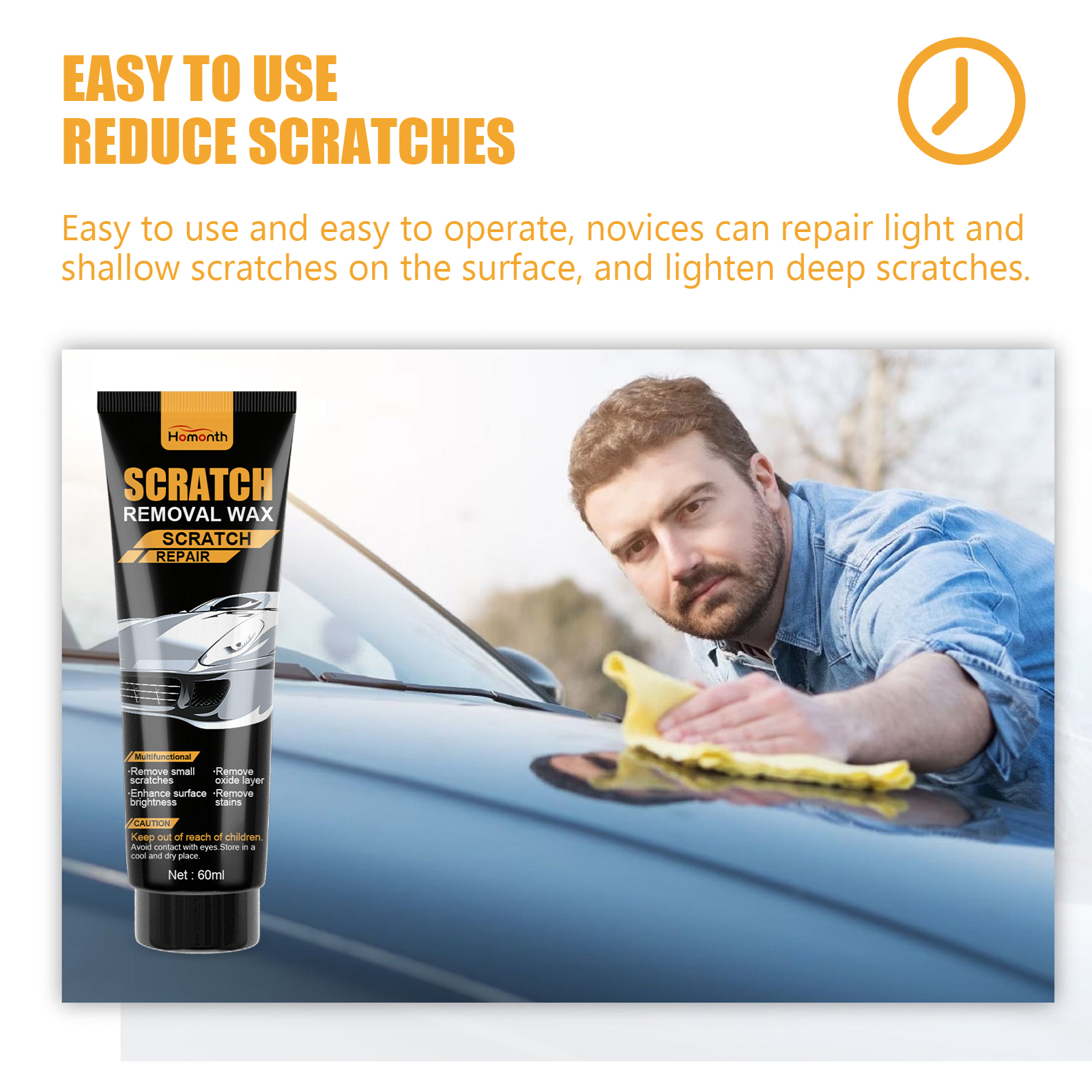 Scratch Repair Cream, Paint Swirl Polish Restoration Care Balm photo 5