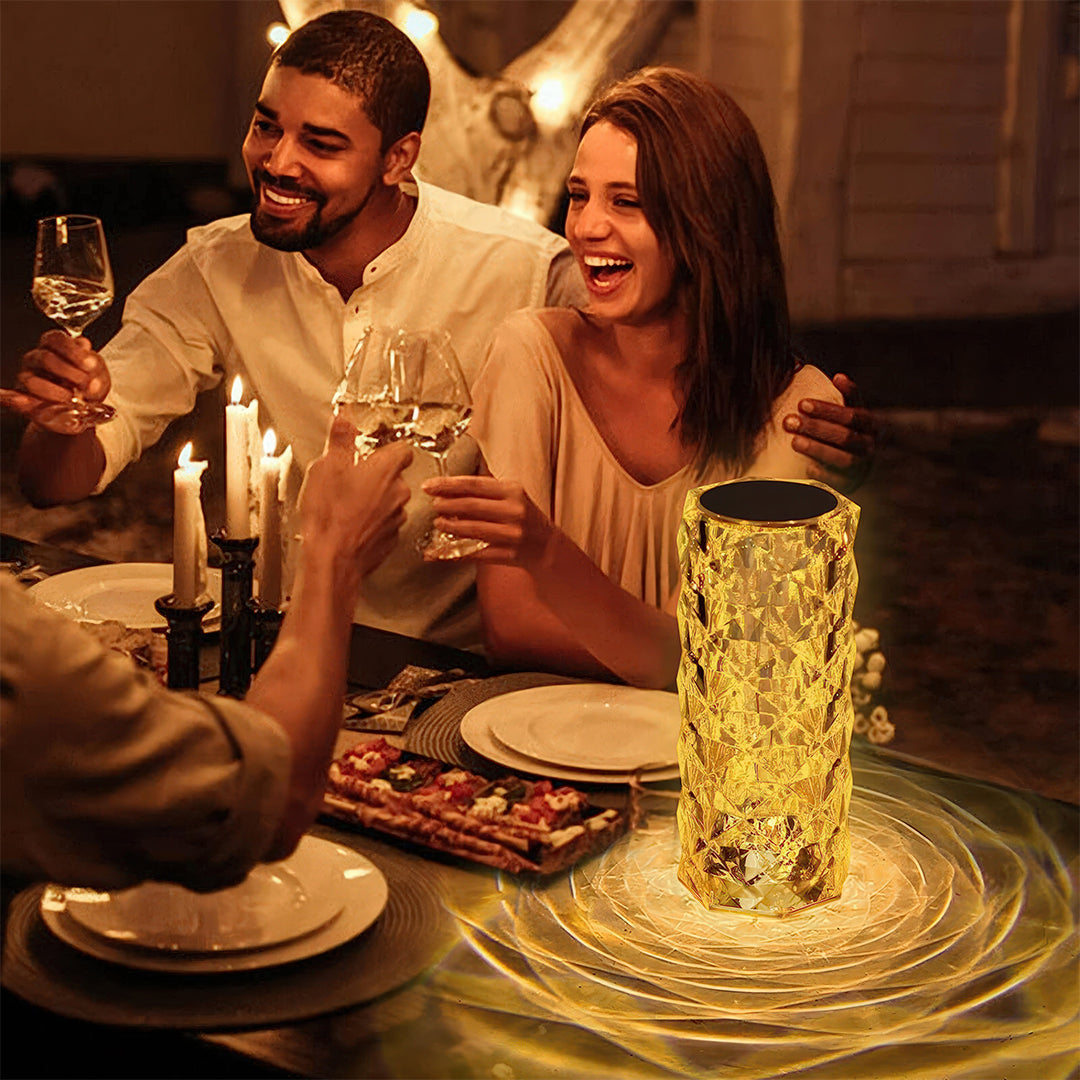 USB Rechargeable, Touch Sensor Crystal Diamond Led Table Lamp photo 2