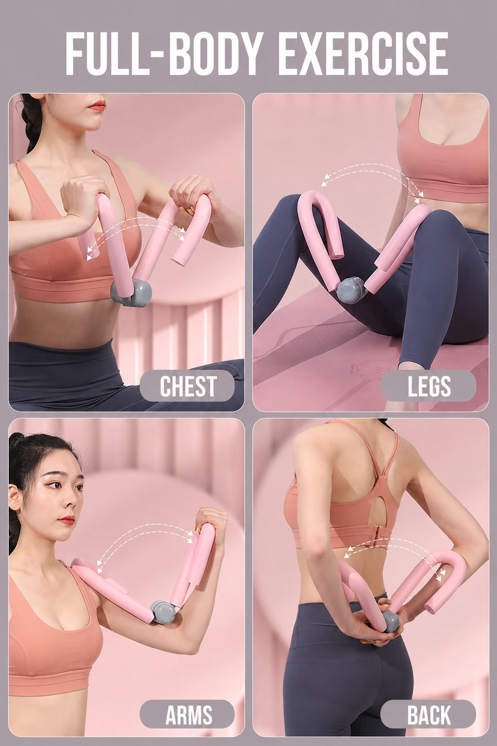 5 Piece Multifunctional Resistance Band Exercise Set Full Body Home Workout Tool photo 2