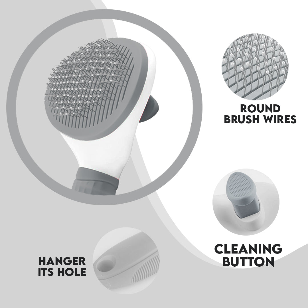 Pet Grooming Brush Stainless Steel Bristles photo 3