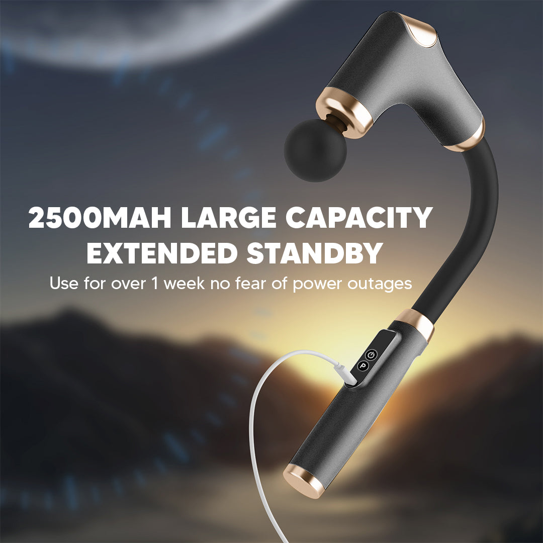 Cordless Massage Gun - 8 Heads, 3 Modes, Long Handle Ergonomic Design, Ultra Quiet Operation photo 6