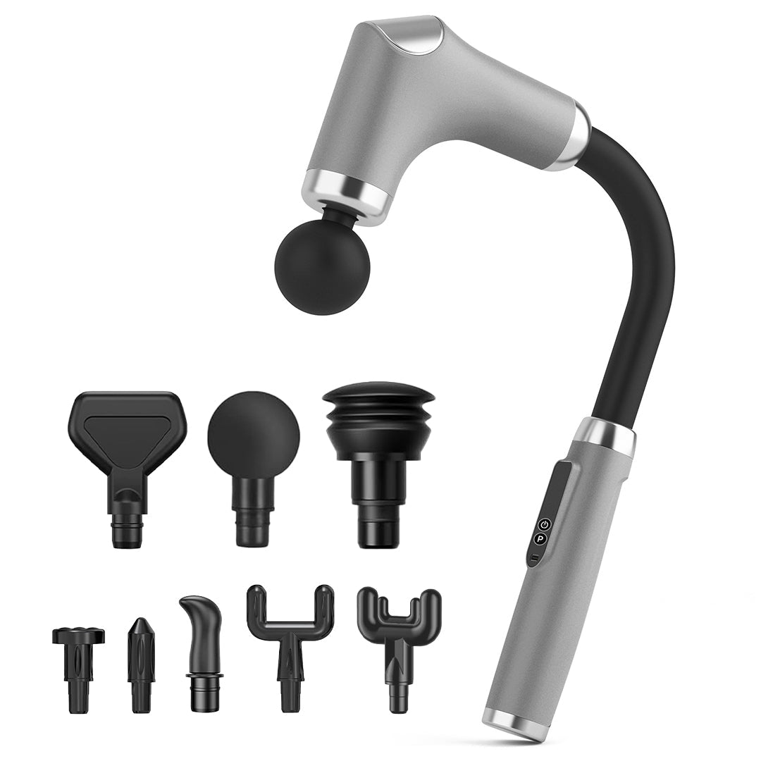 Cordless Massage Gun - 8 Heads, 3 Modes, Long Handle Ergonomic Design, Ultra Quiet Operation photo 5