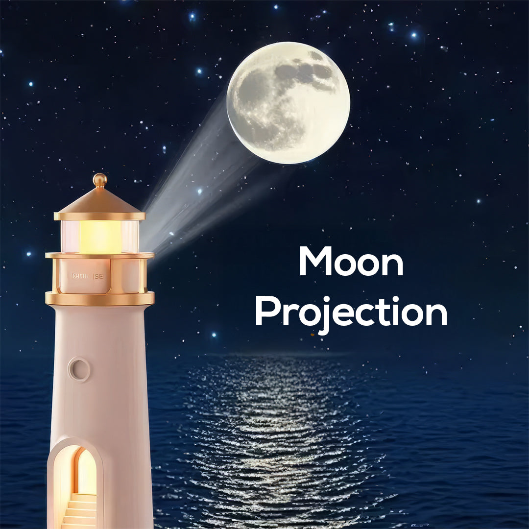 3-in-1 Lighthouse Projector Lamp With Moon & Ocean Sounds - Bluetooth Speaker photo 3