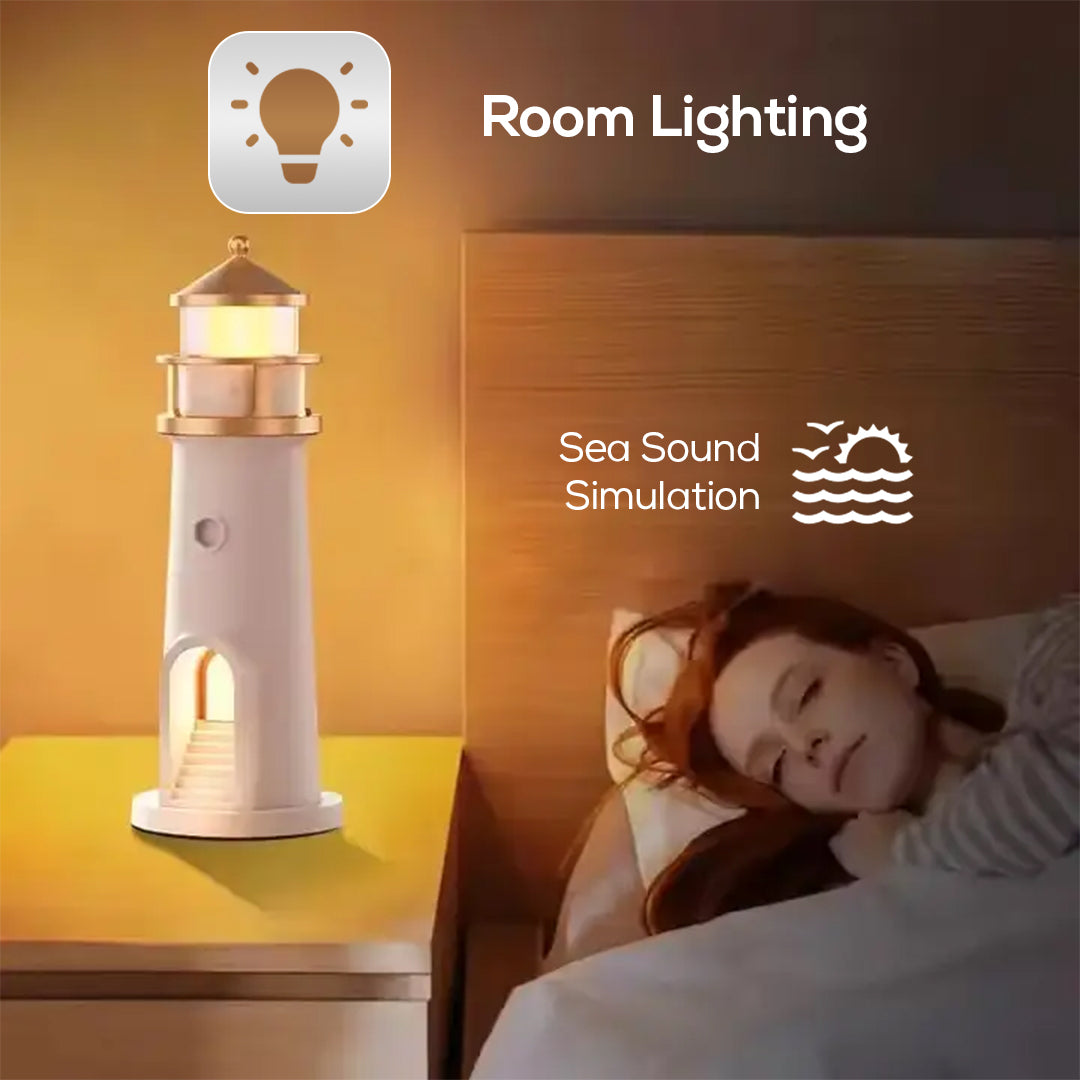 3-in-1 Lighthouse Projector Lamp With Moon & Ocean Sounds - Bluetooth Speaker photo 5