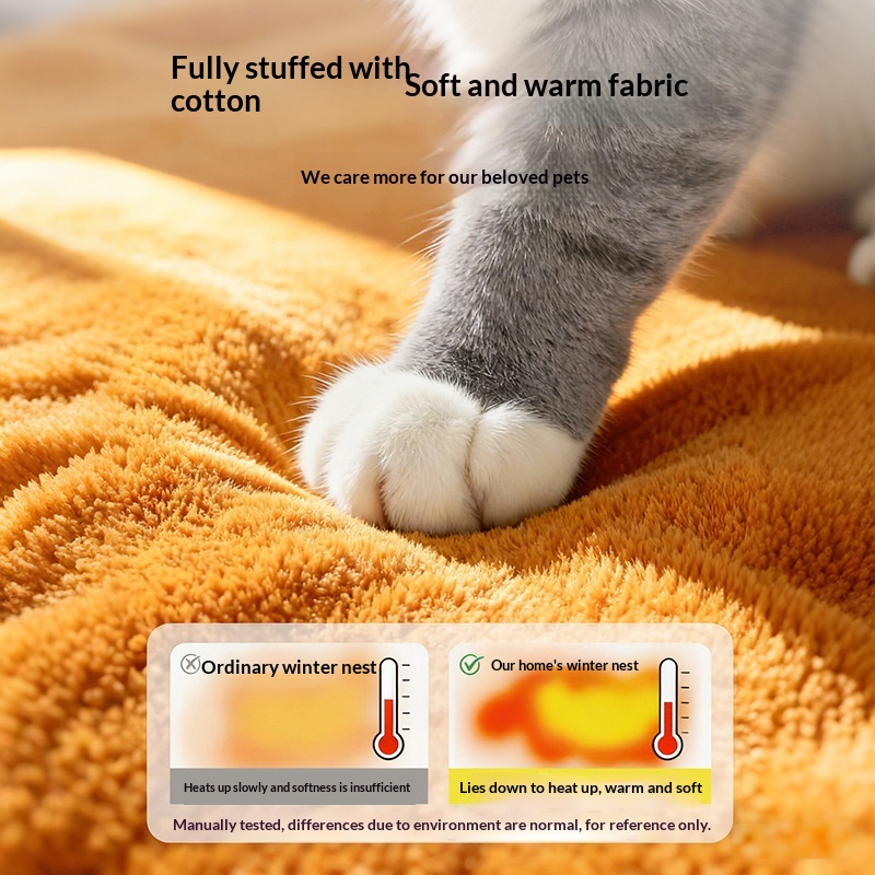 Cat Bed, Winter Warm, Enclosed, All-season, Removable And Washable, Suitable For Cats And Dogs. photo 4