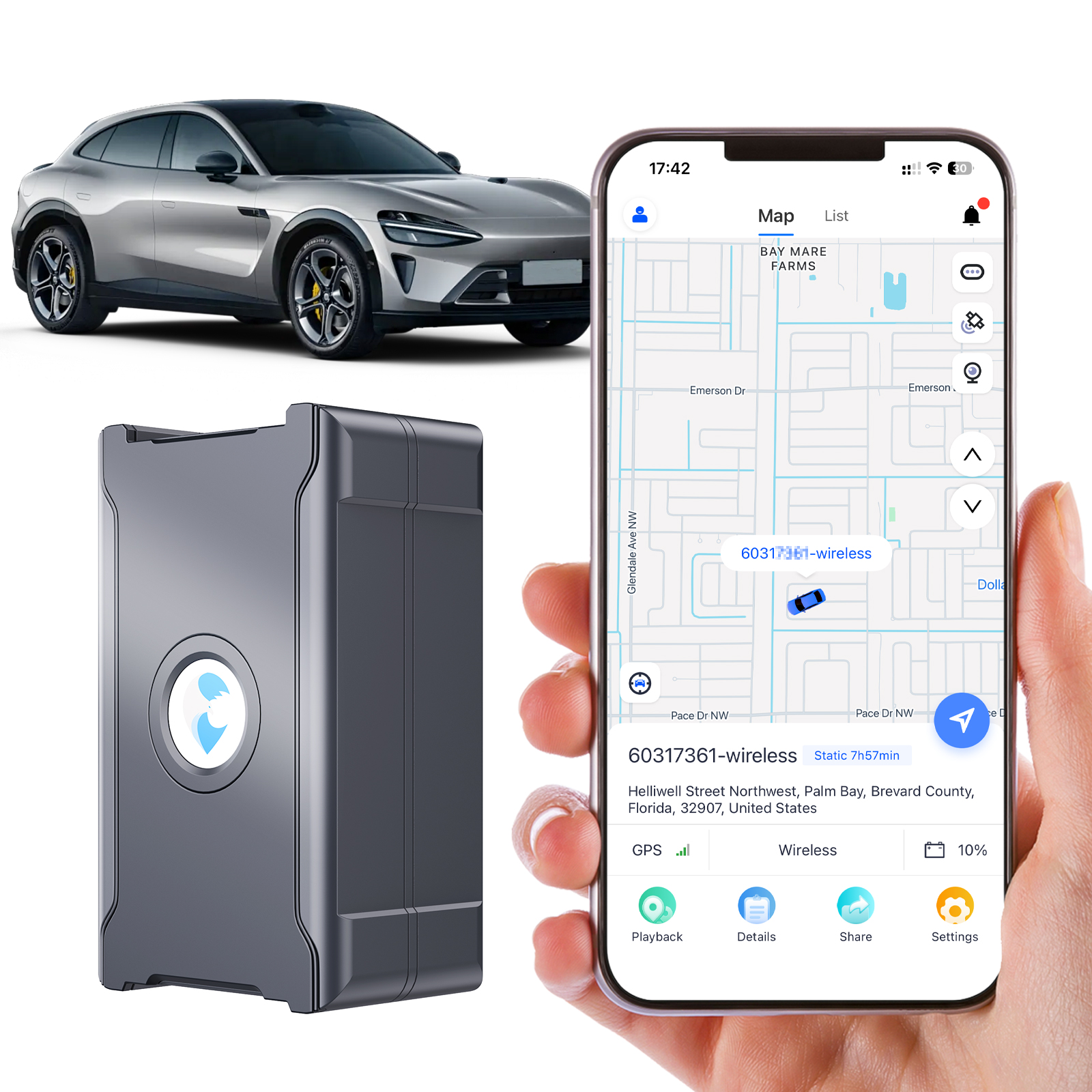 Anti-Theft Hidden GPS Tracker With Remote Control Real-Time Vehicle Tracker For Car, Truck, Motorcycle & Luggage, Subscription Required photo 1