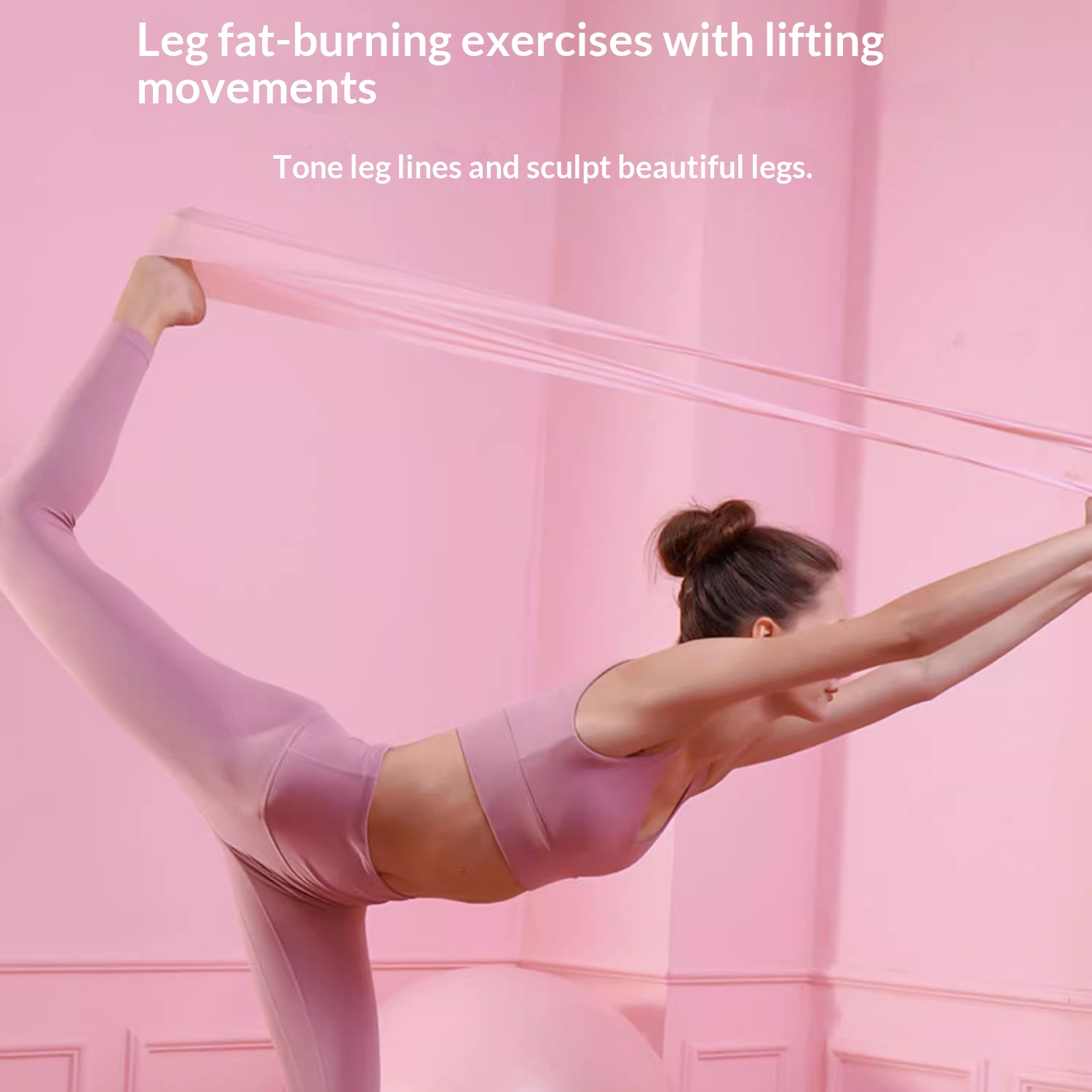 Yoga Rally Tablet Body Beauty Home Beginners Stretching Training Women's Fitness Latin Dance Stretch Rope Resistance Band photo 3