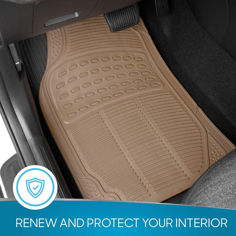 Floor Mats For Cars Trucks SUV, 4-Piece All-Weather Car Mats With Universal Fit Design, Durable Car Floor Mat With Capture Ridges, Waterproof Rubber Floor Mat For Cars photo 5