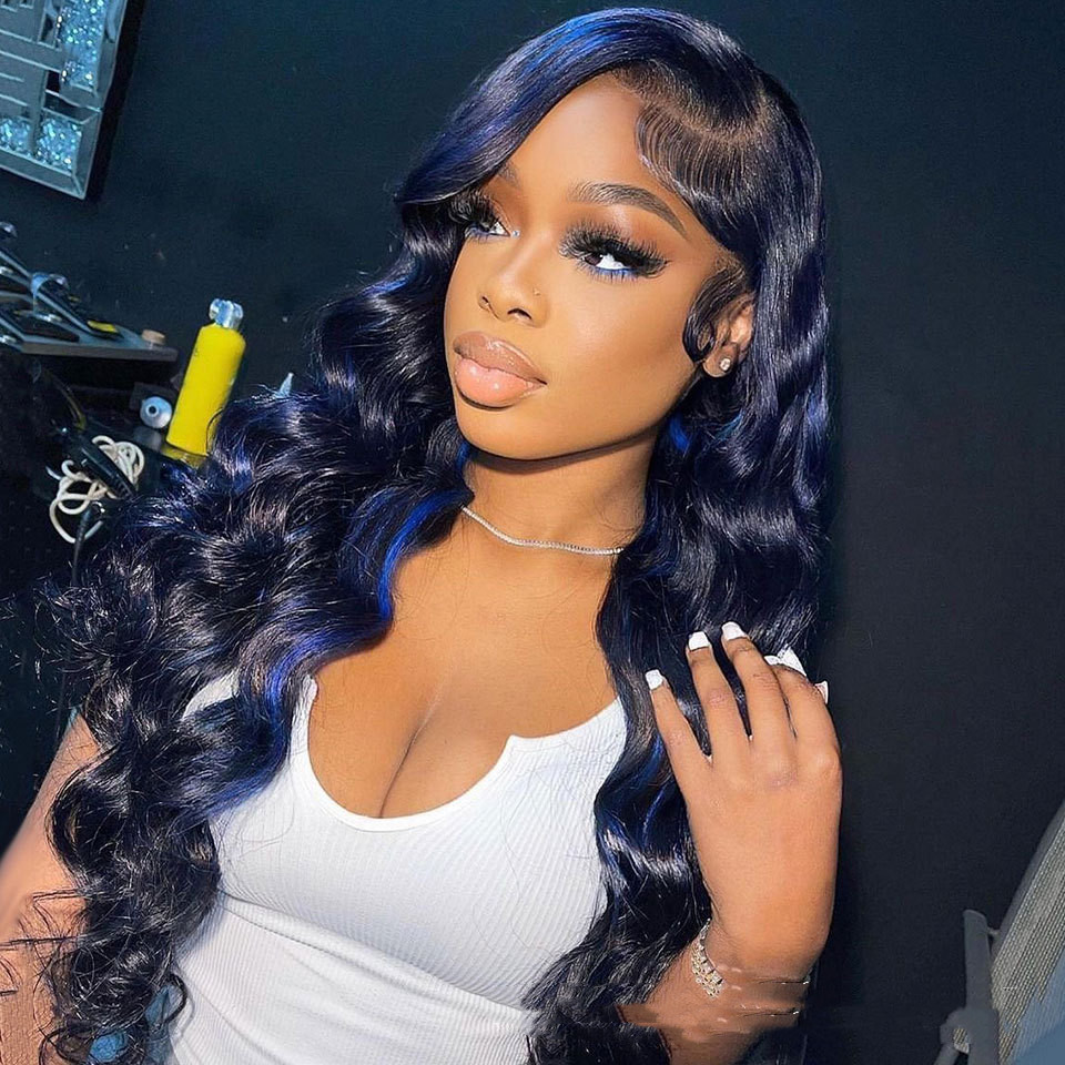 Highlight Body Wave Human Hair Lace Front Wig photo 4