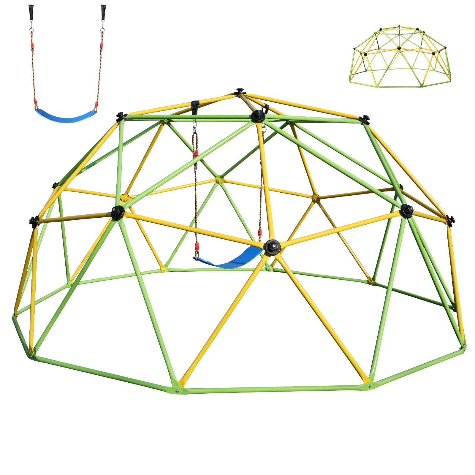 10 Foot Dome Climbing Children's Jungle Gym Suitable For Park Dome Climbers And Swing Amusement Park Equipment, Green photo 1