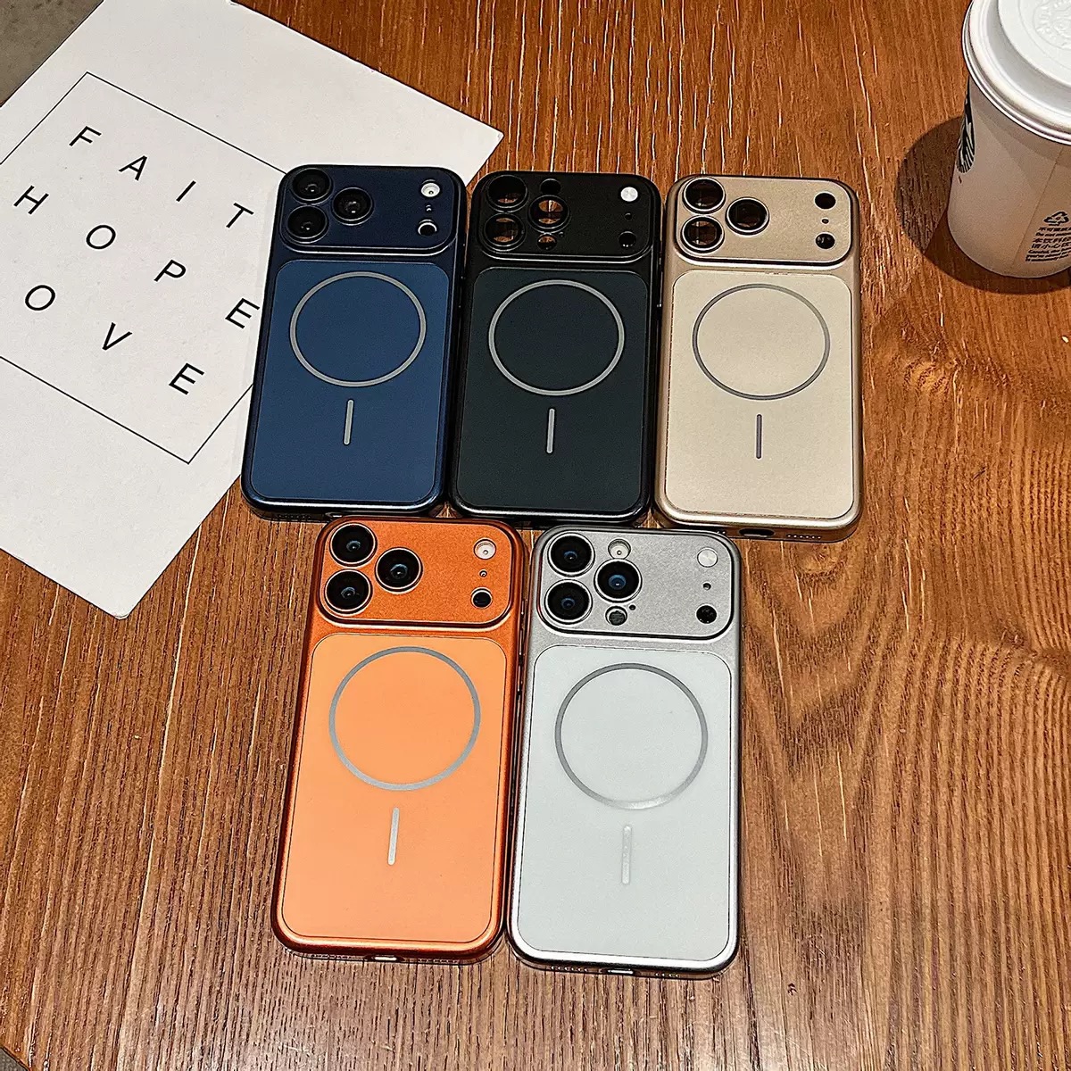 For I Phone 17 Pro Max  Case  Phone Cover Orange Magnetic Wireless Charging photo 3