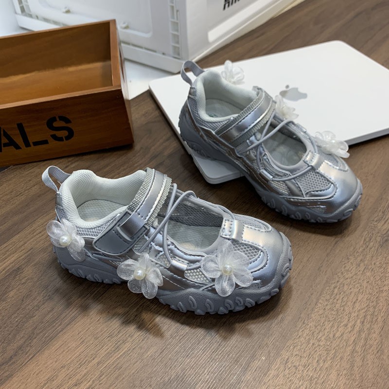 2026 Spring & Summer New Kids Mesh Mary Jane Shoes, Girls Princess Soft Sole Flats, Lightweight Fashion Trainer Shoes For Little Girls photo 3