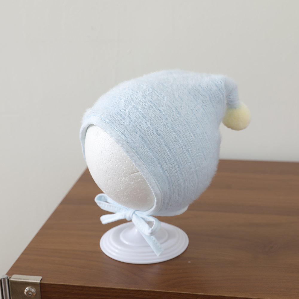 Winter And Autumn Plush Baby Wool Ball Knitted Hat, Soft And Skin-friendly, With Ear Straps For Protection, Suitable For Outdoor Warmth Preservation photo 2