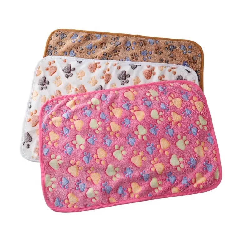 3 Pack Pet Blanket, Soft Plush Paw Print Dog Blanket Washable, Warm Fleece Cat Blanket For Large Medium Dogs, Sofa Couch Bed Cage Protector,23 X 16 In,30 X 20 In,41 X 31 In,47.2 X 39.3 In photo 6
