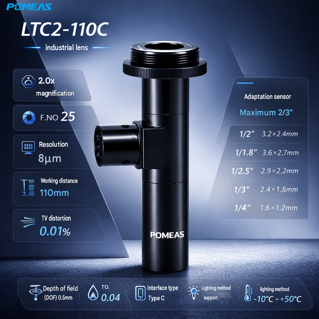 LTC2-110C 2X Coaxial Telecentric Lens For Machine Vision Measurement And Reflective Component Inspection photo 1