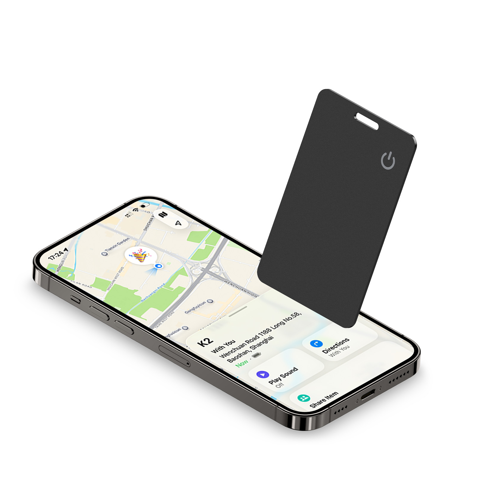 Smart Card Tracker For Find My, Anti-Lost Locator IP68 Waterproof Built-in Speaker, 90-Day Battery Life, Ultra-Slim Wallet Tracker photo 1