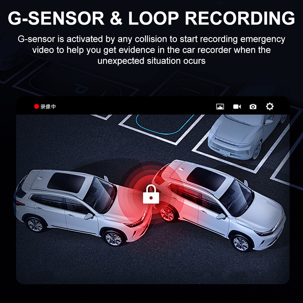 1080P Car Dash Camera Dual Front Rear Video DVR Recorder Night Vision G Sensor photo 5