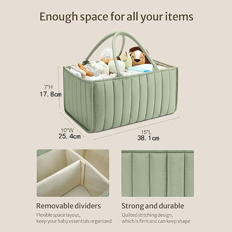 Handheld And Portable Mommy Bag, Large Capacity Professional Customized Mother And Baby Storage Bag, Storage Bag - Mouse Tail Grass Leaf photo 3