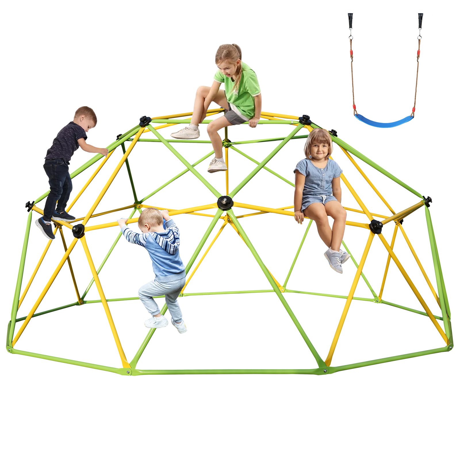 10 Foot Dome Climbing Children's Jungle Gym Suitable For Park Dome Climbers And Swing Amusement Park Equipment, Green photo 3