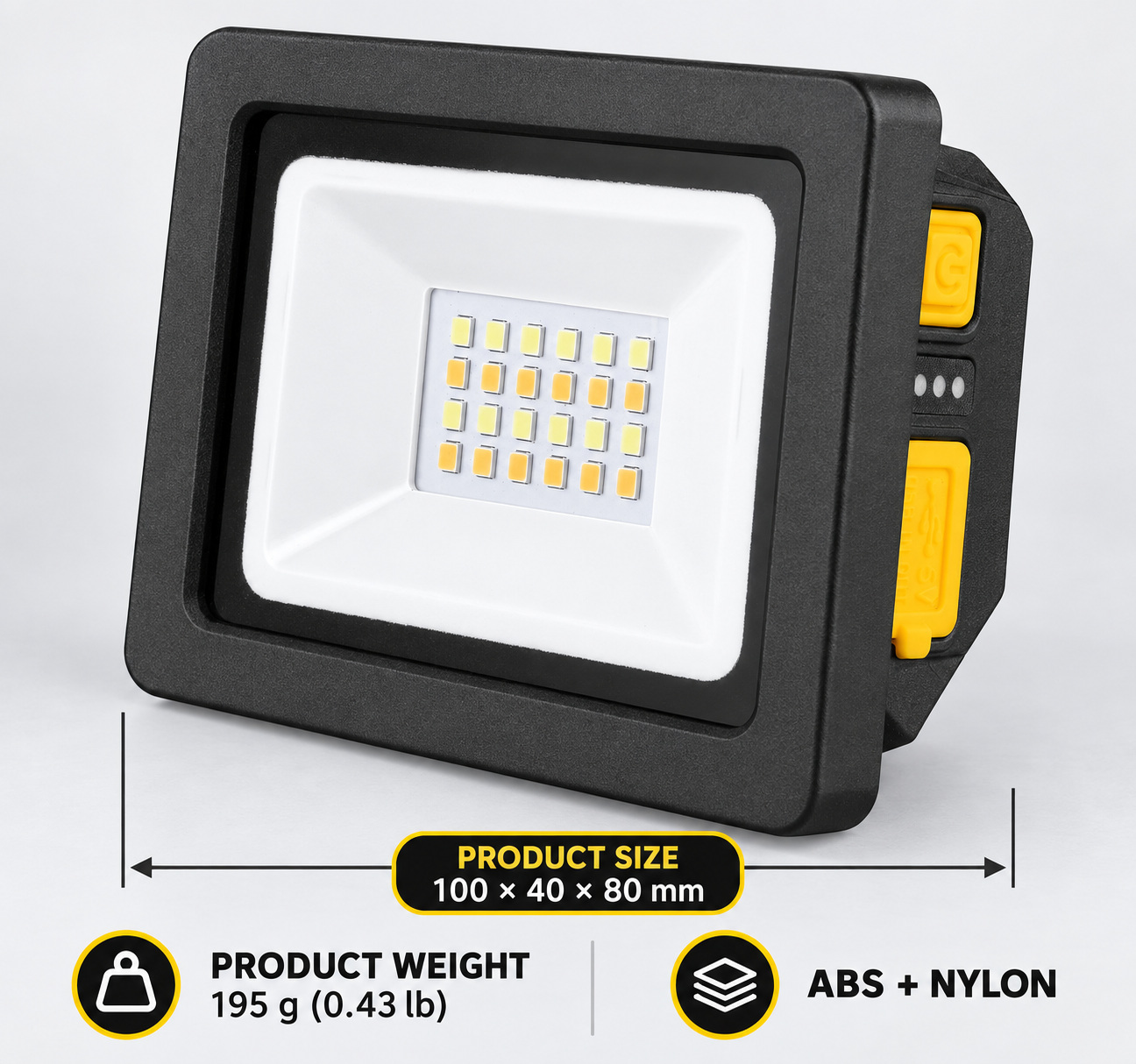 Rechargeable Magnetic Battery Display Type C LED Work Light Base Hanging W897 SMD 2835 Flood photo 8