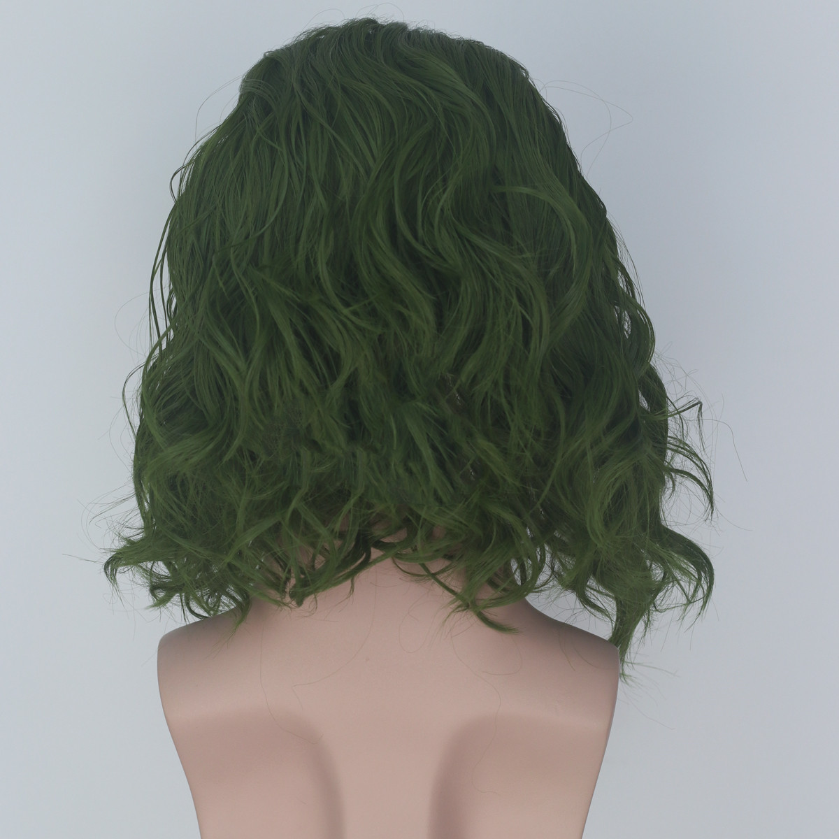 Simulation Scalp Green Short Curly Hair Anime photo 5
