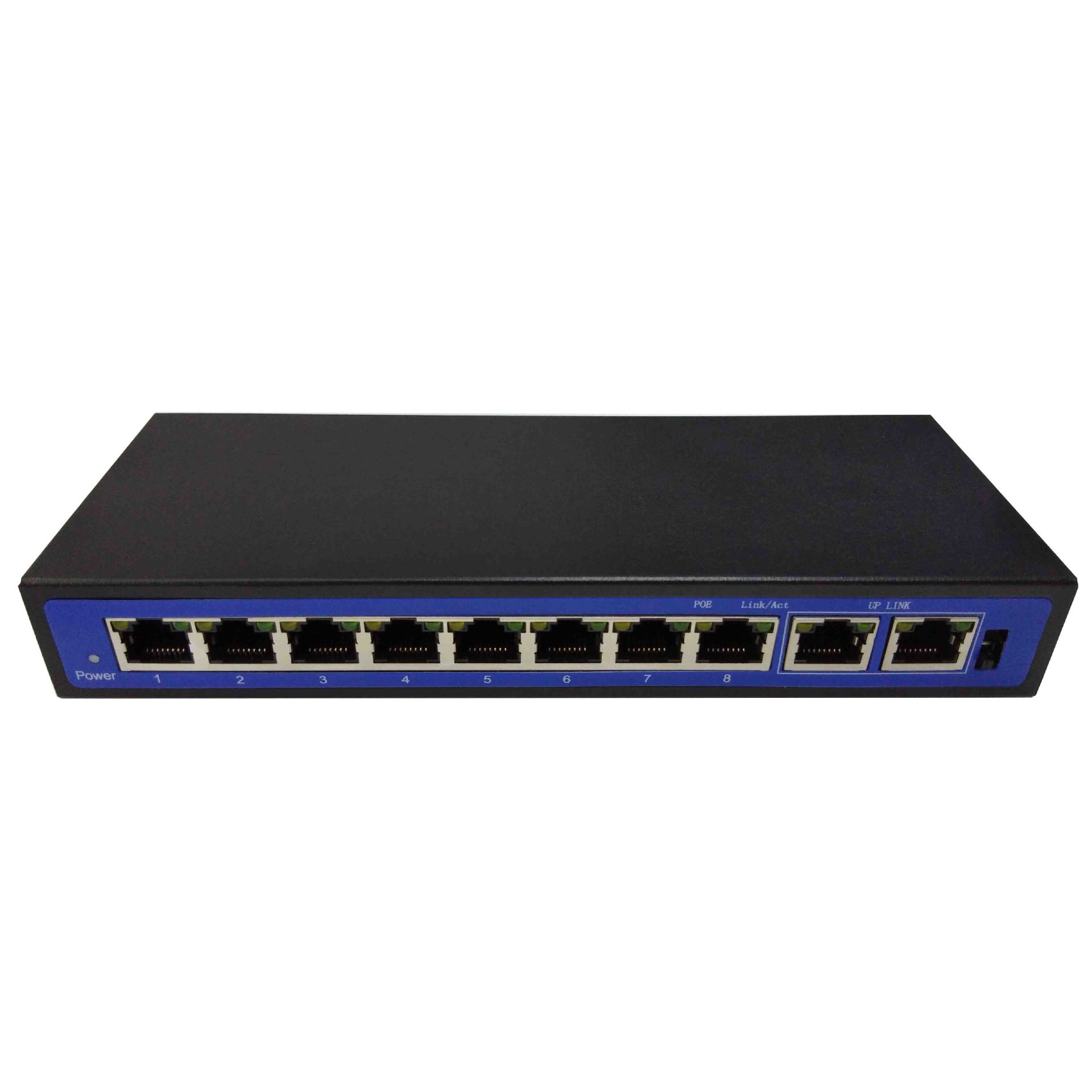 8+2 power 10 port 100M POE switch wireless AP 48V external power supply photo 3