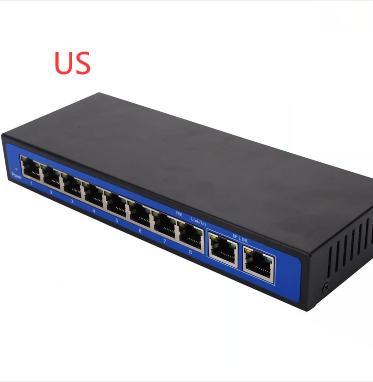 8+2 power 10 port 100M POE switch wireless AP 48V external power supply photo 6
