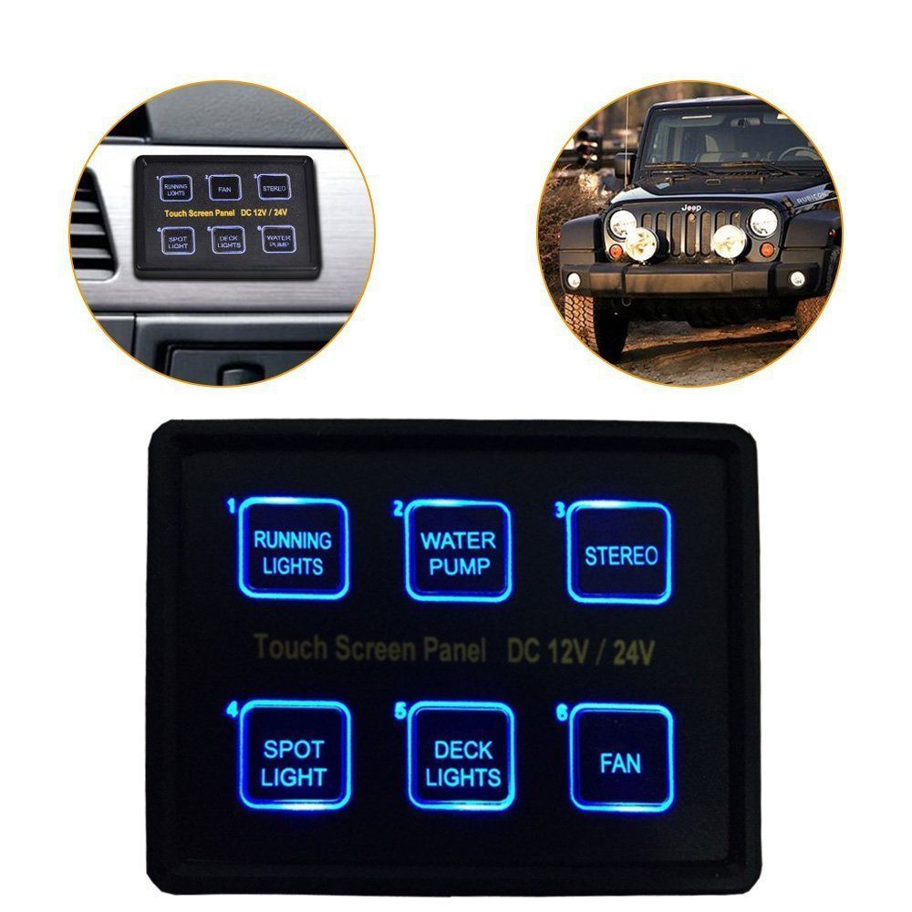 Wrangler Switch Panel Car/Boat/Bus Modification 6-Way Touch Switch Panel photo 5
