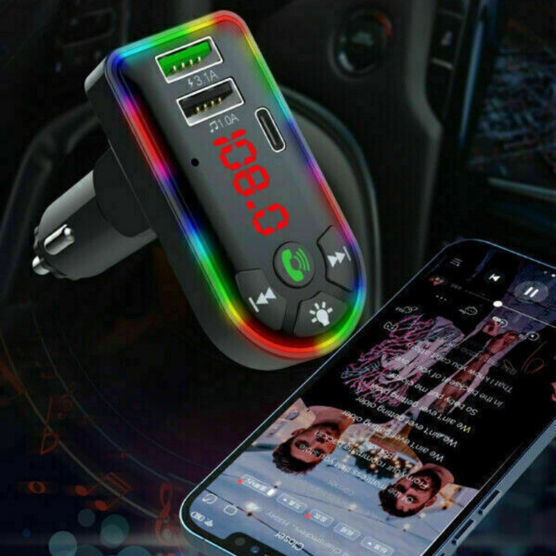 Car Bluetooth 5.0 MP3 Player FM Transmitter Radio 3.1A Fast Charger Adapter Lots photo 6