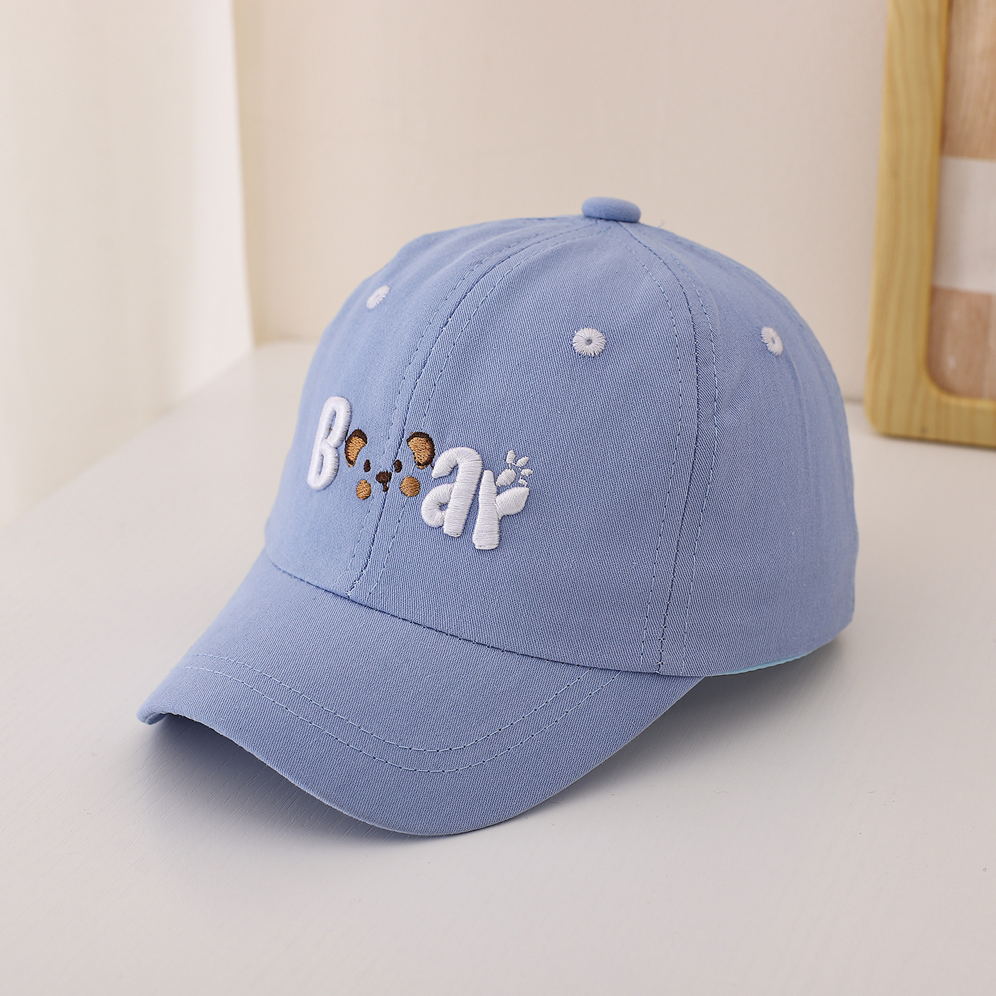 Children's Single-color Simple Cartoon Mouse Letter Embroidery Adjustable Cute And Casual Baseball Cap Suitable For Traveling And Playing photo 3