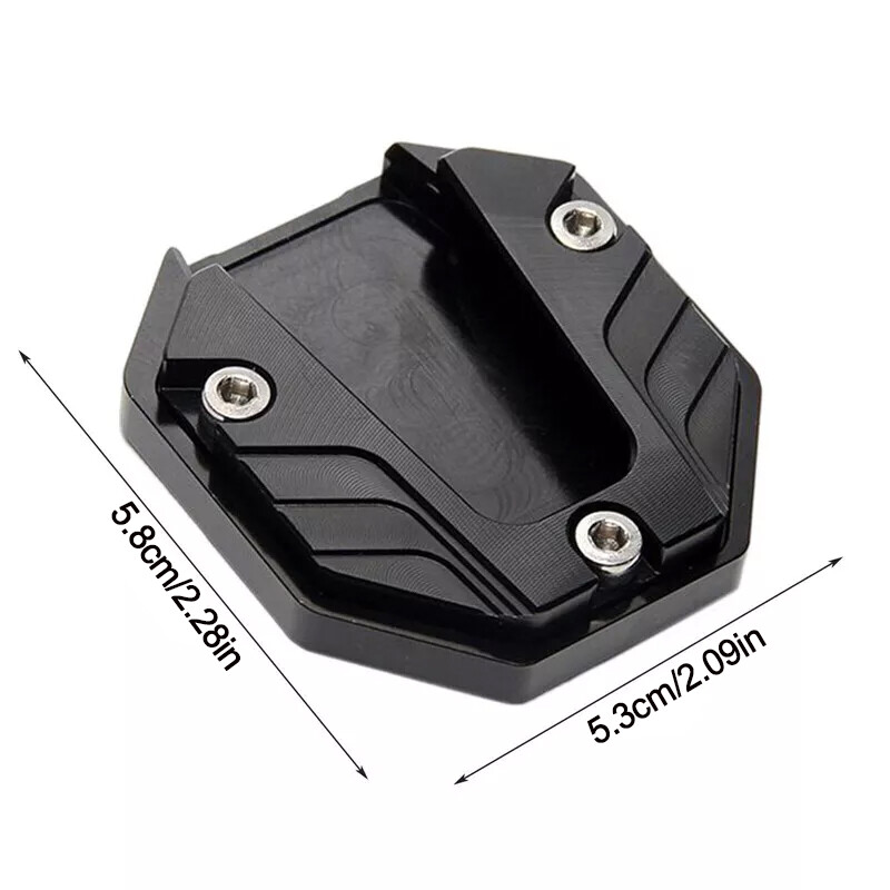 Motorcycle Scooter CNC Side Stand Enlarge Foot Plate Kickstand Extension Pad 1PC photo 4