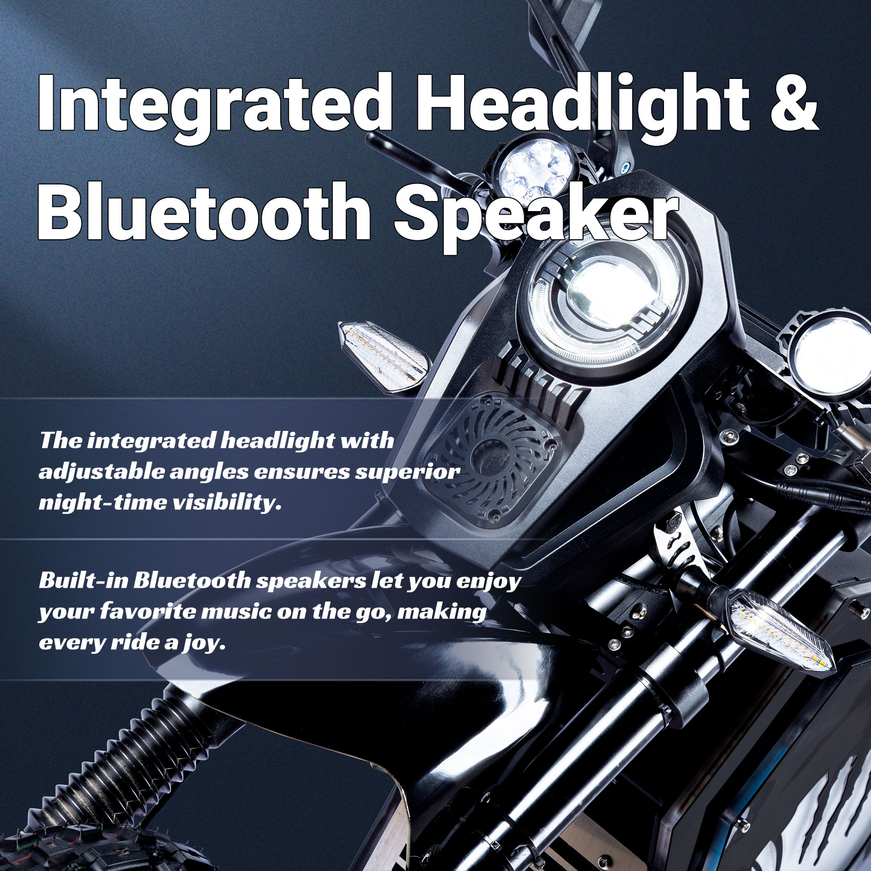 M10 Fashion New Design LED Lights Electric Motorcycle With 14 Inches Wheels photo 7