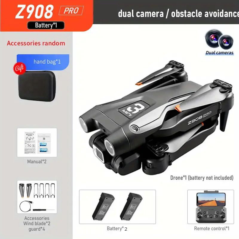 Z908 Dual Camera Dual Electric Drone--black photo 7