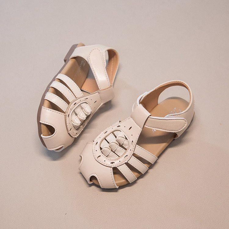 Ins Baotou Woven Roman Sandals Summer New Korean Version Girls Hollow Princess Shoes Beach With Skirt photo 3