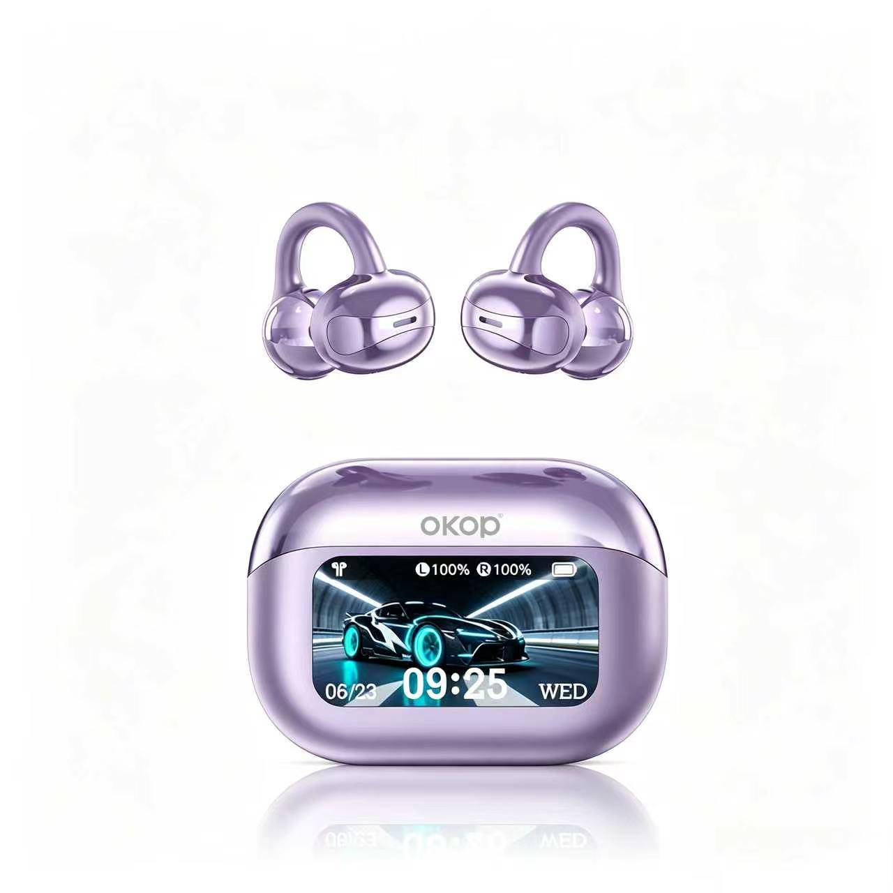 KP-112 Best-selling Wireless Bluetooth Ear-Clip Headphones AI Translation Music Gaming Low Latency In Stock photo 2