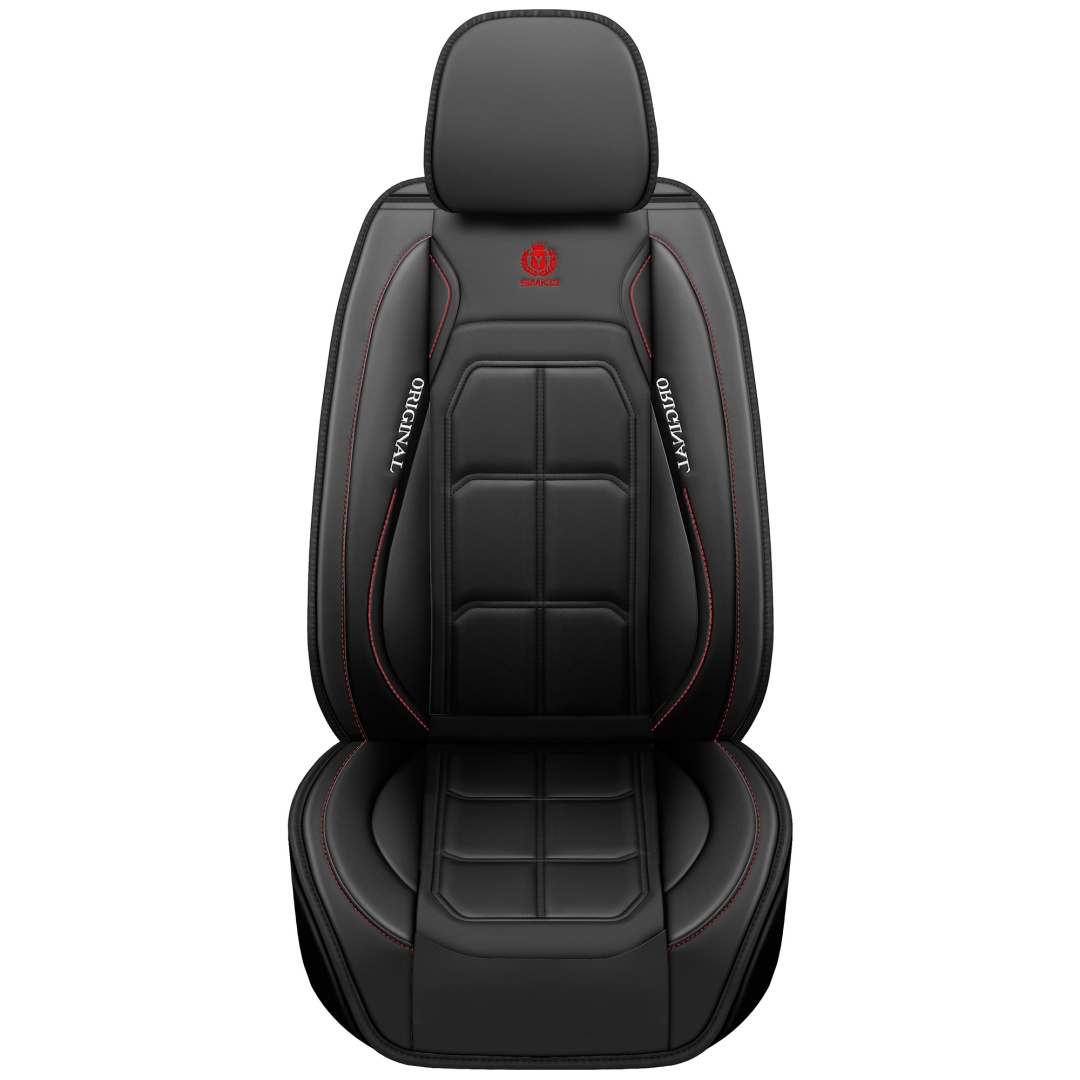 Universal 5 Seats Full Leather Car Seat Covers 8 Optional Colors Wear Resistant Auto Interior Seat Cushion Protectors For Most Vehicles photo 1