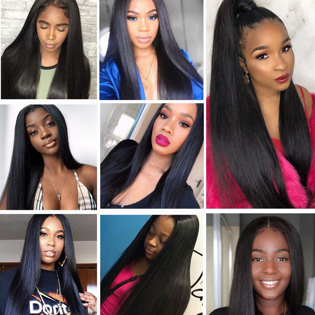 13x4 Lace Front Human Hair Wig Natural Color, Straight Texture, Density photo 2