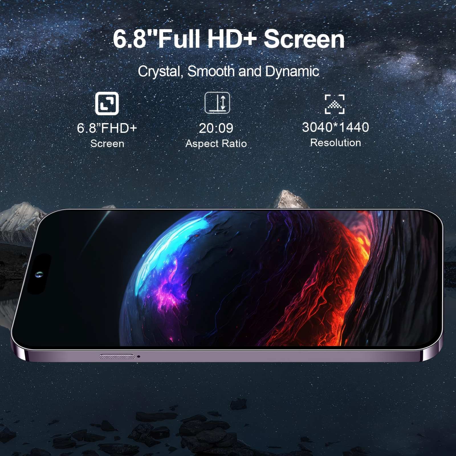A15 Unlocked Smartphone Phone 8GB 256GB 6800mAh Android14.0 6.8inch 5G photo 8