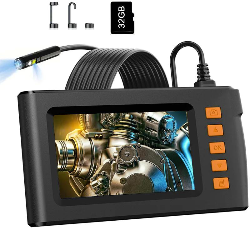 Dual-Lens Endoscope With Light, 4.3-Inch Screen, 32GB Memory Card, 16.5 Feet photo 1