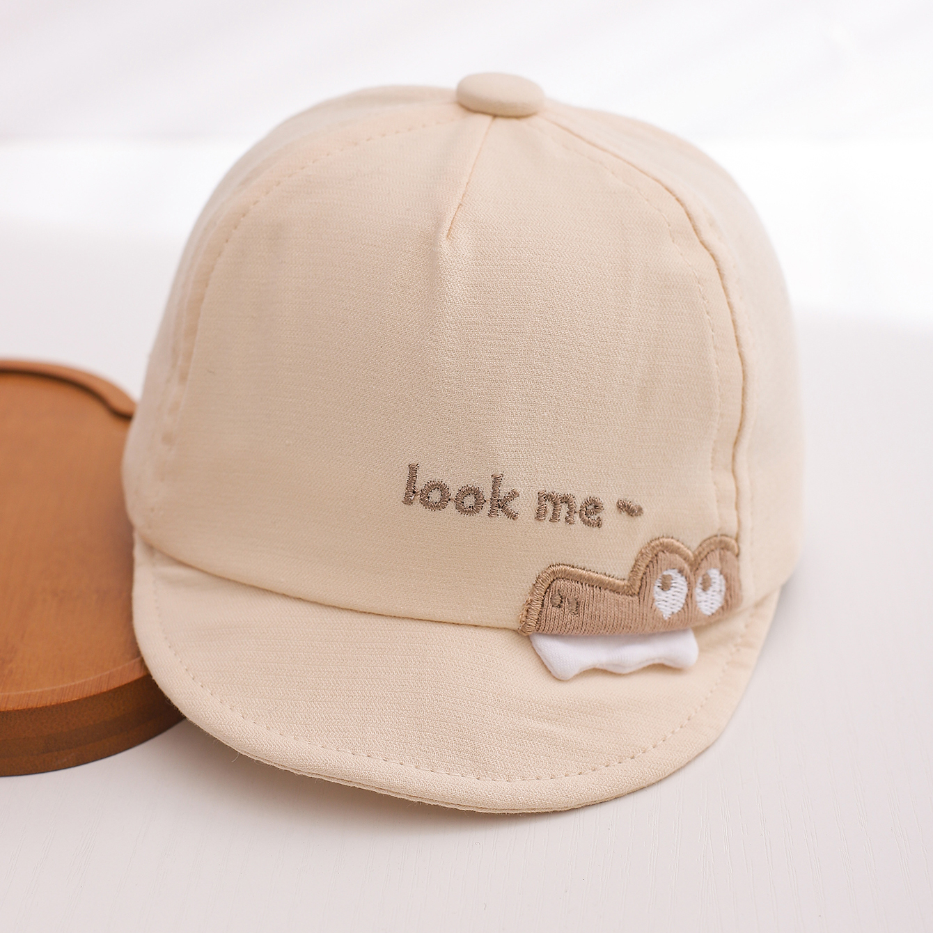 Summer Children's Cartoon Crocodile Letter Embroidery Cute Style Baseball Cap, Suitable For 3-6 Month Old Babies For Outings photo 2