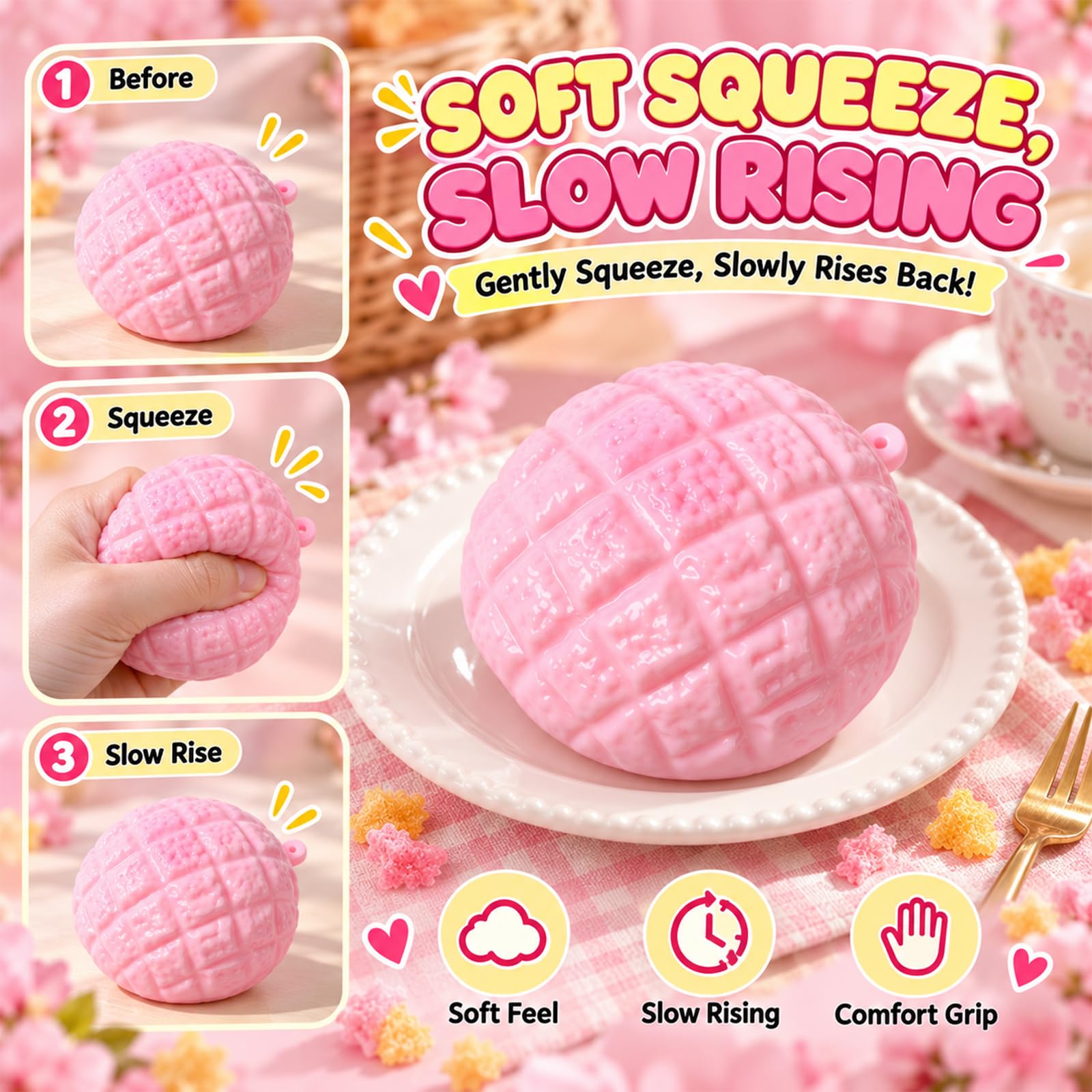 Crunchy Pineapple Bun ,ASMR , Squishy Toys For Adult Crunchy  Crunchy Pineapple Squishy Toy,Relieve Anxiety,Asmr Bead Filled,Fruit Squeezing Fun photo 7