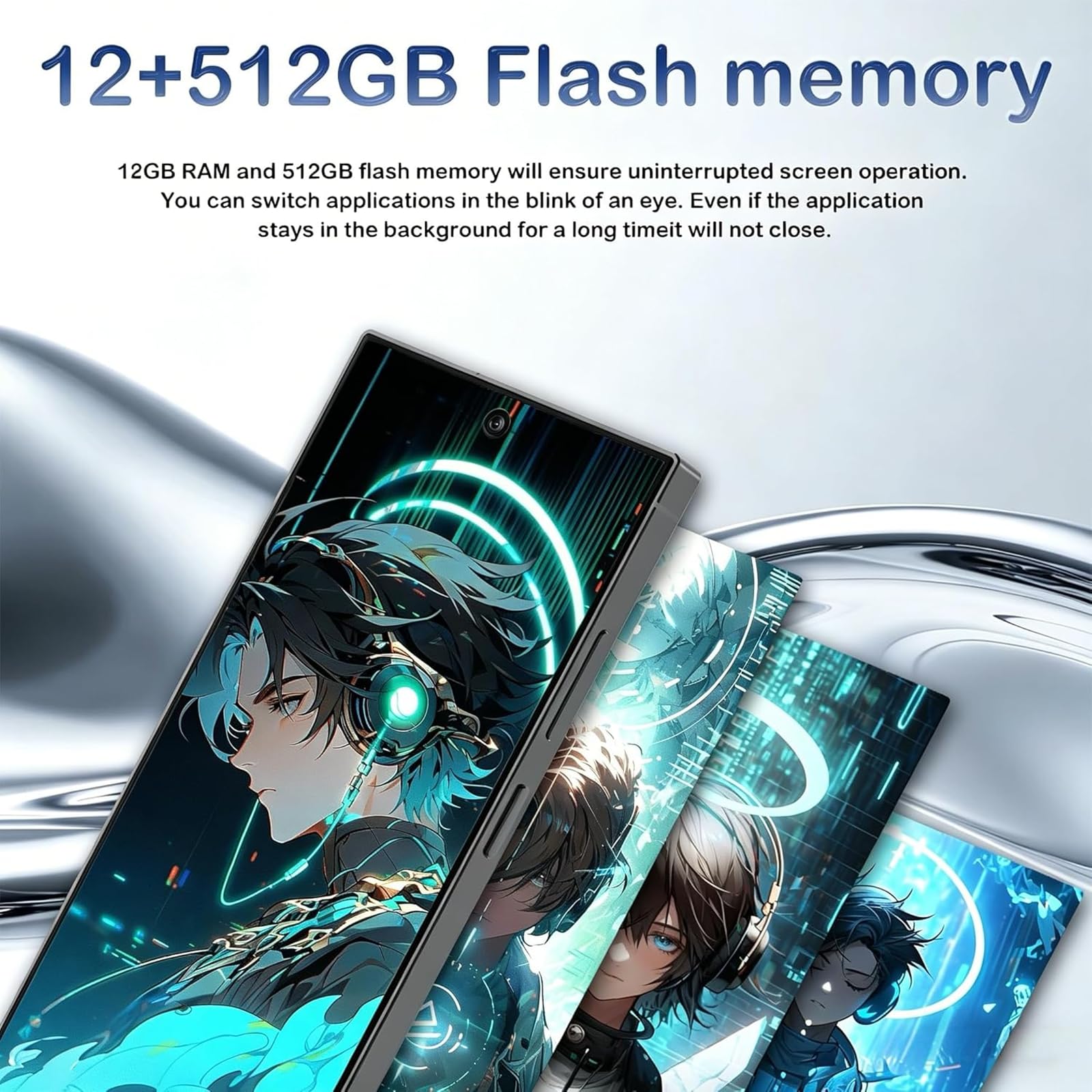 C25 Ultra Unlocked Phone With NFC, 12-512GBSmartphone,8000mAh,6.9in HD Screen,Android 15 Cell Phone,5G -Built In Pen-Dual SIM-Fingerprint Unlock-Face ID photo 7