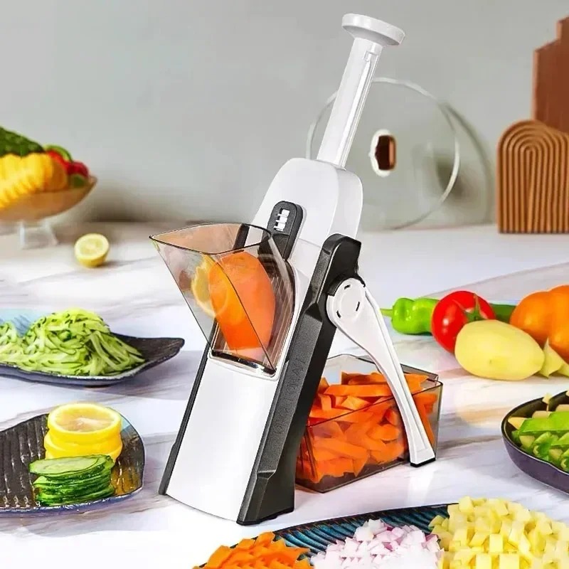 Safe Manual Kitchen Vegetable Cutter  Multifunction Salad Slicer, Potato Slicer, Cheese & Tortilla Tool  French Fry Cutter photo 1