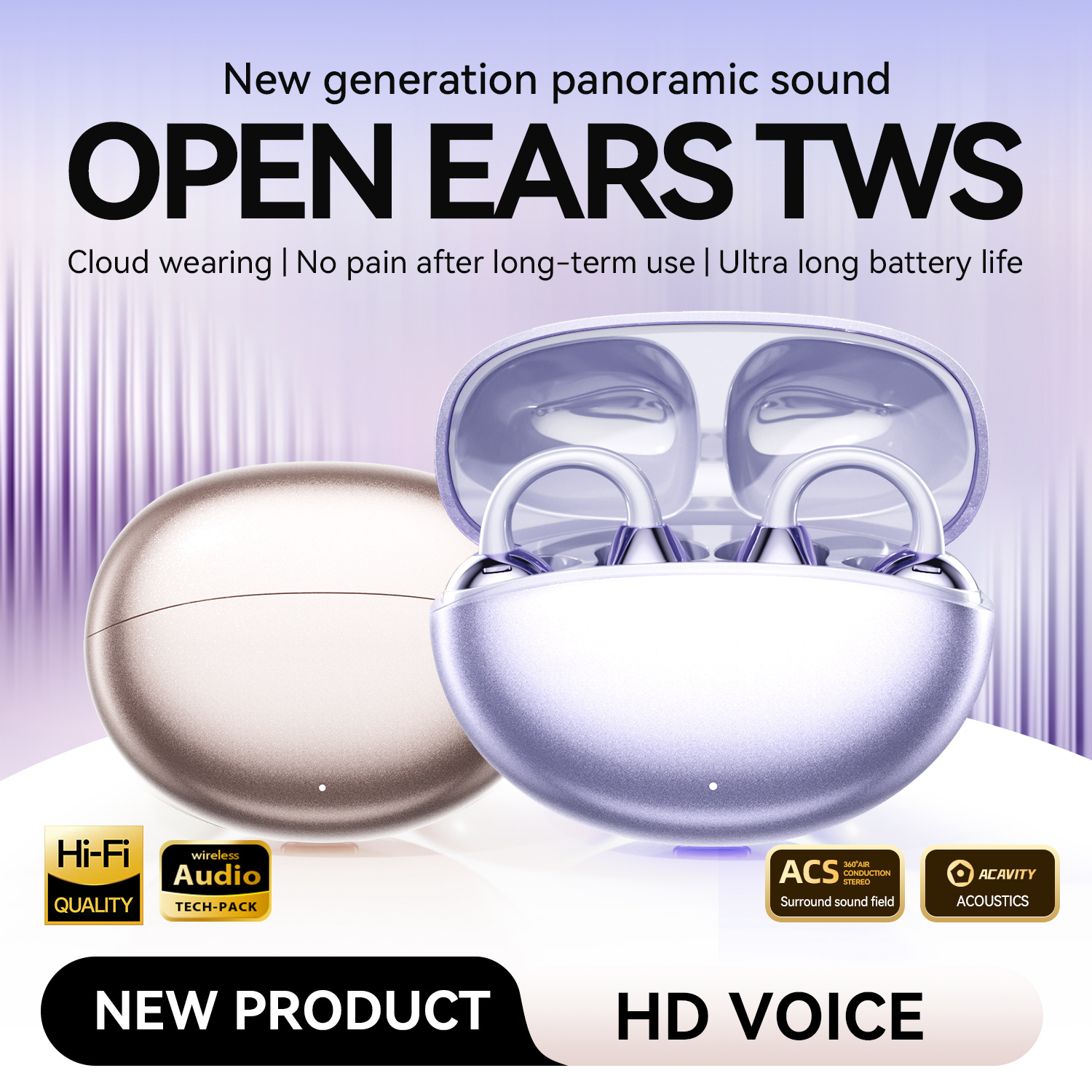 2025 New GL8 Cross Border Selected Private Model Earphones High Beauty Earclip Type Wireless Bluetooth Earphones photo 5