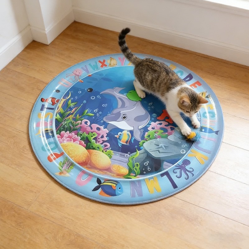 Cat Dog Water Play Mat Cat Dog Cooling Mats Thickened Cats Dogs Water Bed Toy photo 6