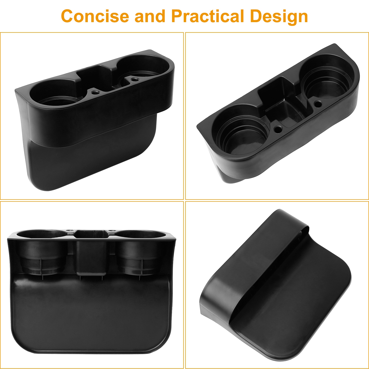 1Pc Car Seam Cup Holder Seat Gap Wedge Drink Storage Organizer Console Side Pocket Mount Stand For Pen Phone Bottle Sunglasses photo 8