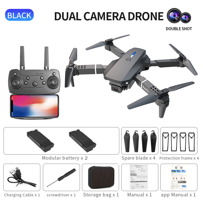 E88Pro Dual Camera Dual Electric Drone photo 1