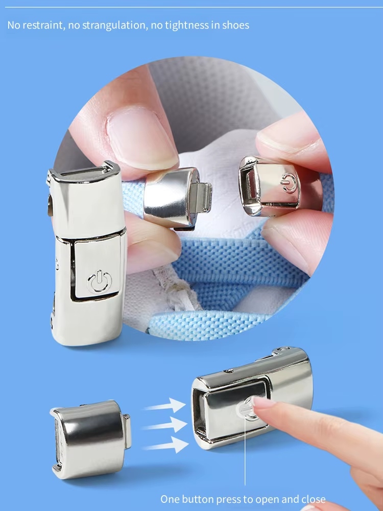 Stretch No Tie Shoelaces  Magnetic No Tie Shoelaces Magnetic Shoe Strings,Shoelaces Magnetic Lock Flat Elastic No Tie For Easy Fastening photo 6