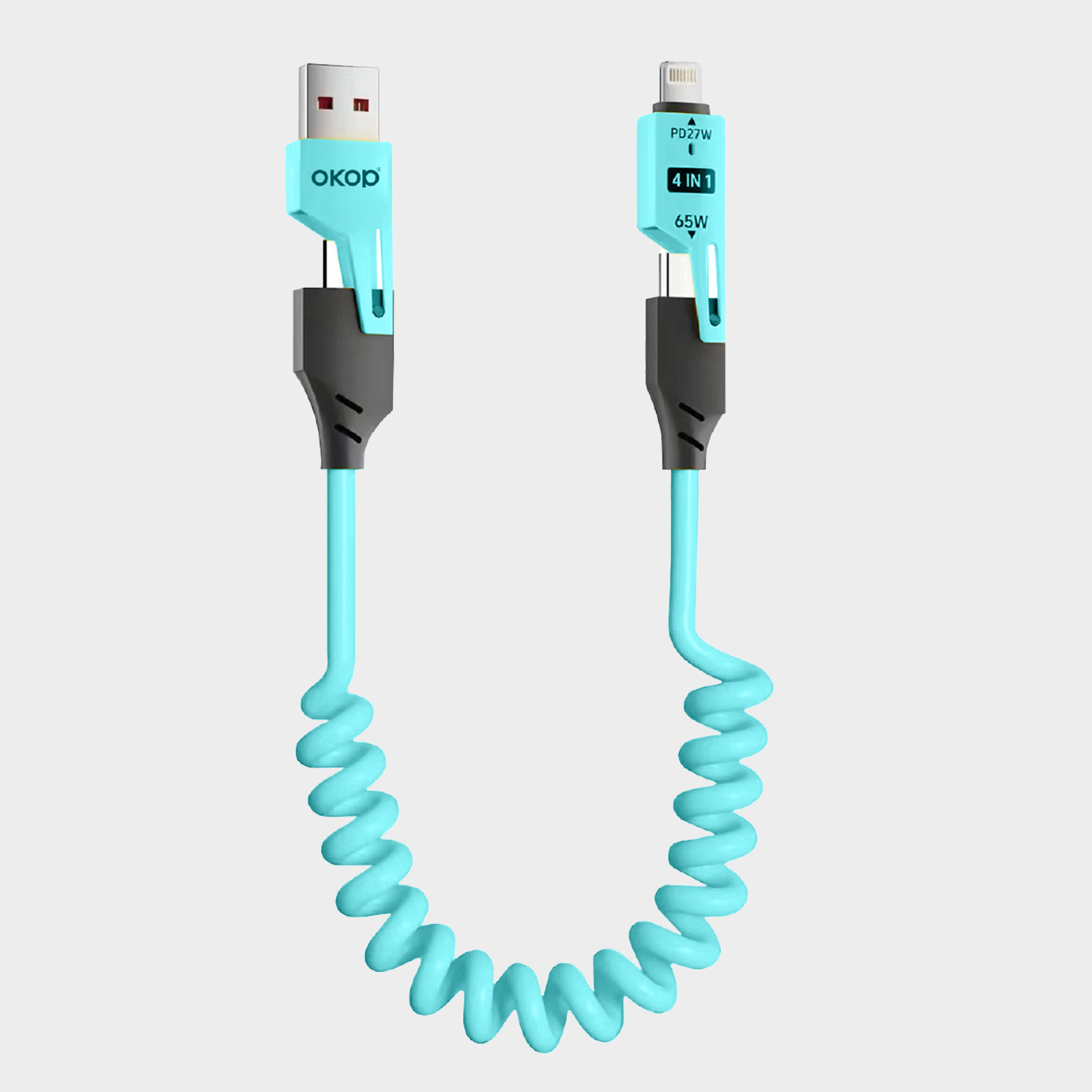 KP-314 3-in-1 4-in-1 65W Retractable Charging Cable Fast Charging For Appl Huawe Cross-Border Product photo 4